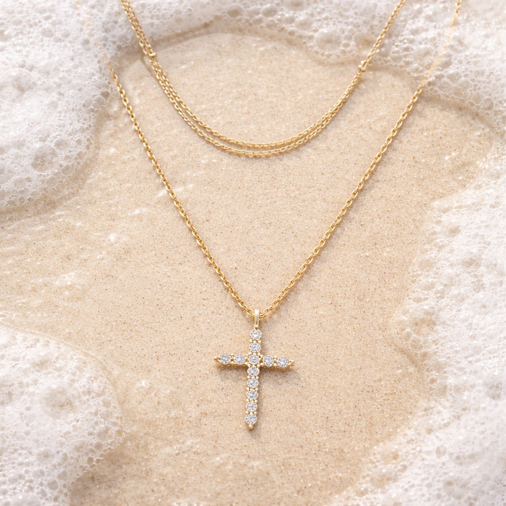 Layered Cross Necklace