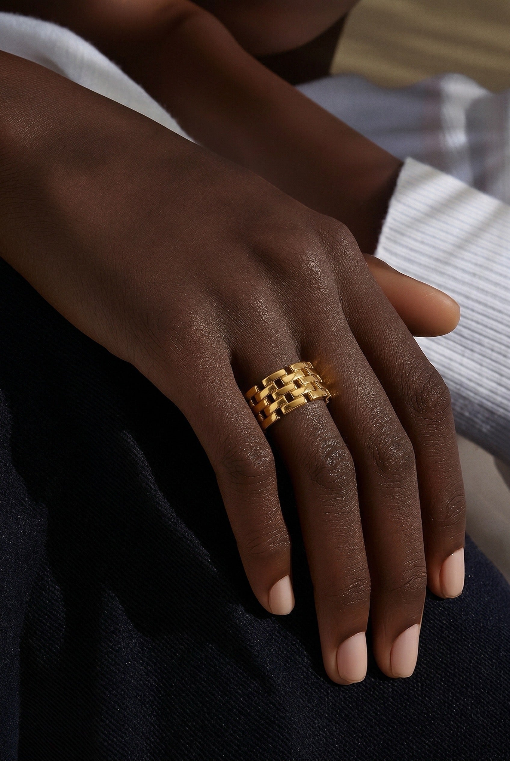 Woven Structure Statement Ring