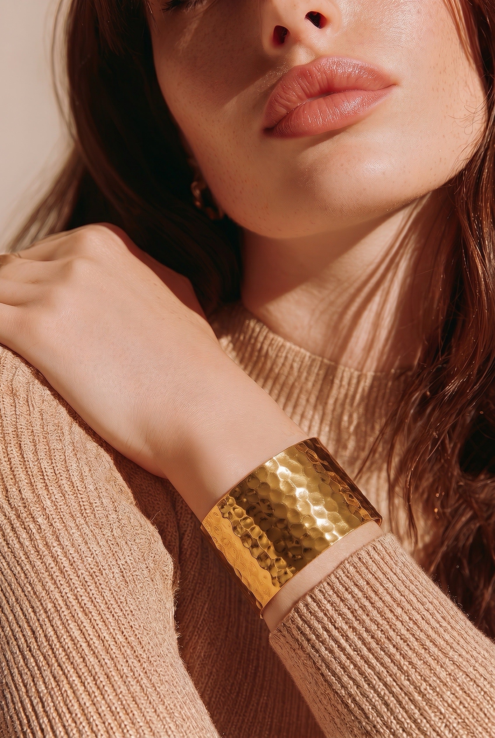 Zahara Gold Cuff Bracelet