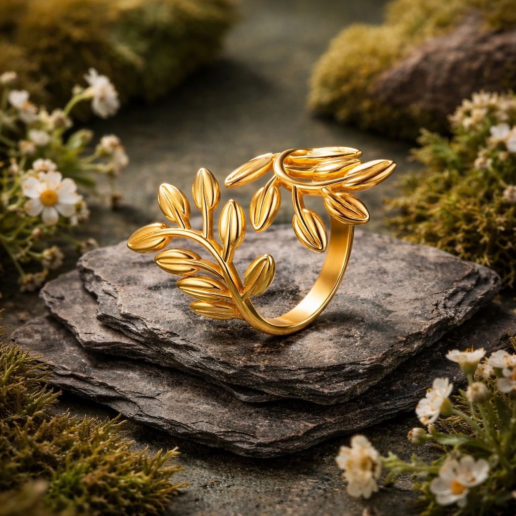 Olive Branch Statement Ring