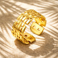 Woven Structure Statement Ring