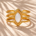 Ivory Stone Open Ring