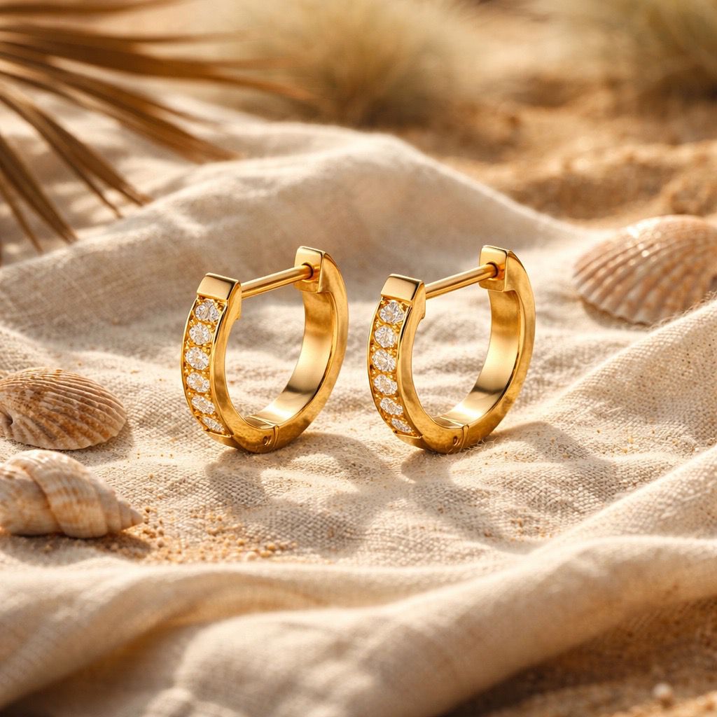 Crystal Huggie Earrings