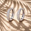 Pavé Huggie Earrings (Silver)