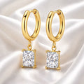 Crystal Drop Hoop Earrings