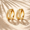 Double Row Pavé Hoops