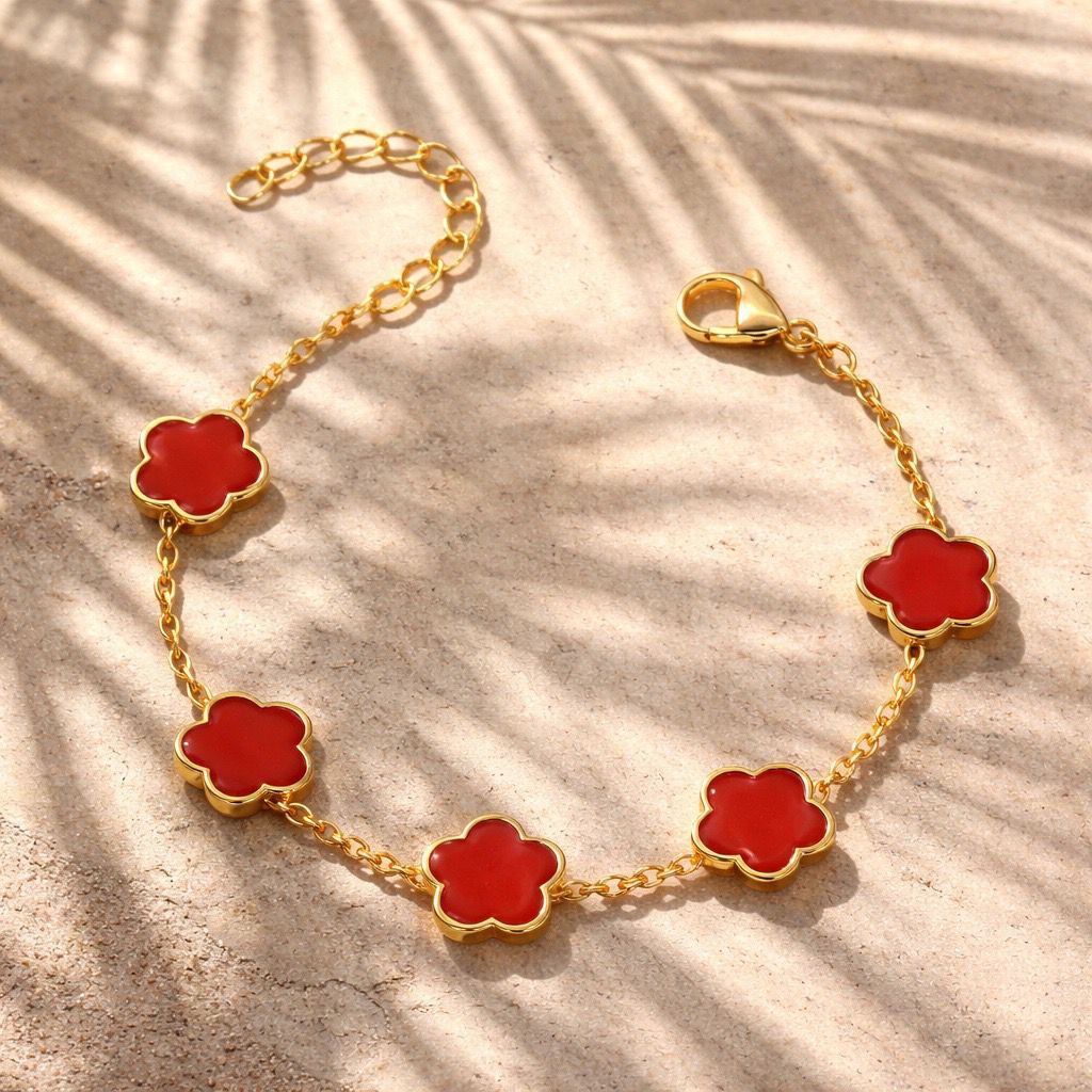 Rouge Clover Bracelet