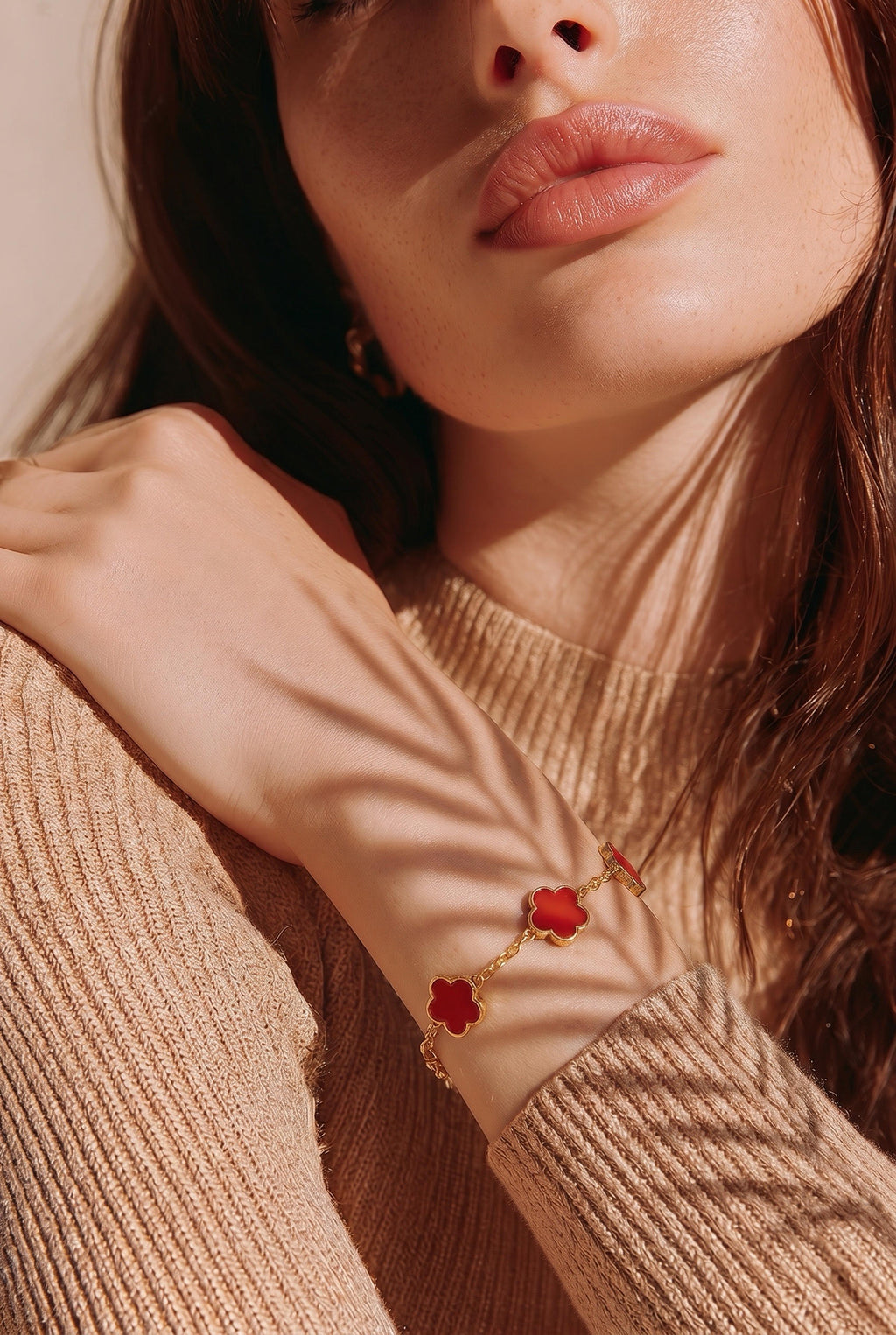 Rouge Clover Bracelet